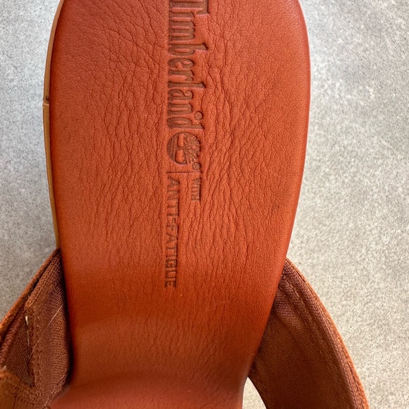 TIMBERLAND ROSLYN MEDIUM BROWN LEATHER SANDAL - Picture 12 of 13